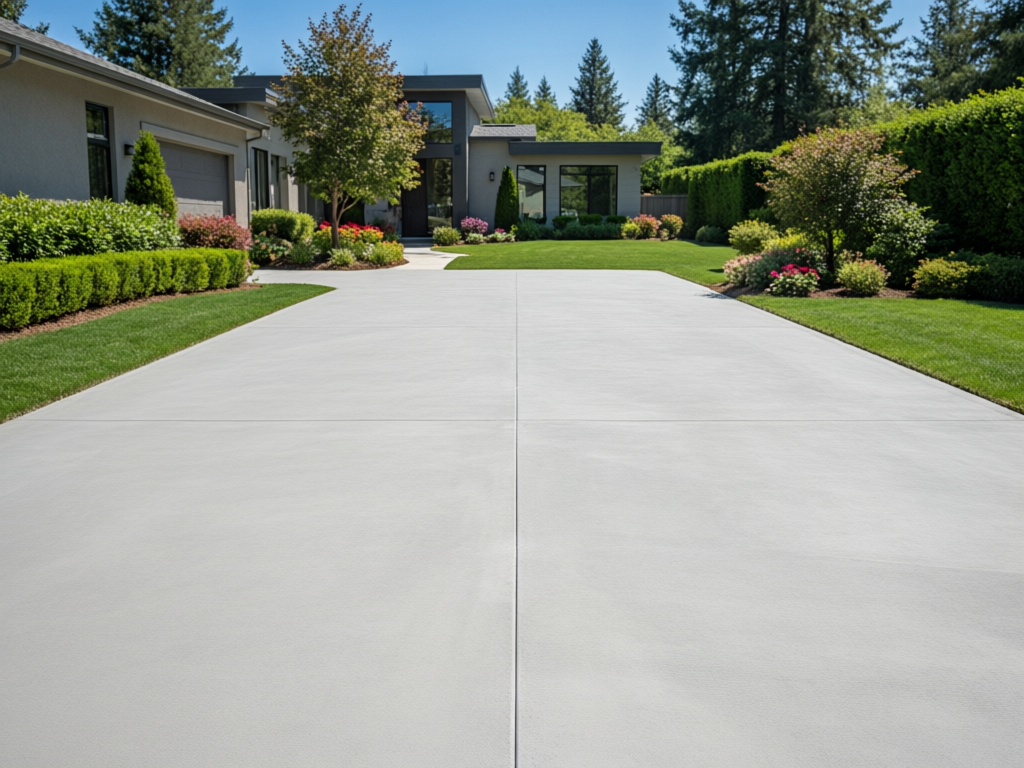 Residential concrete driveway project